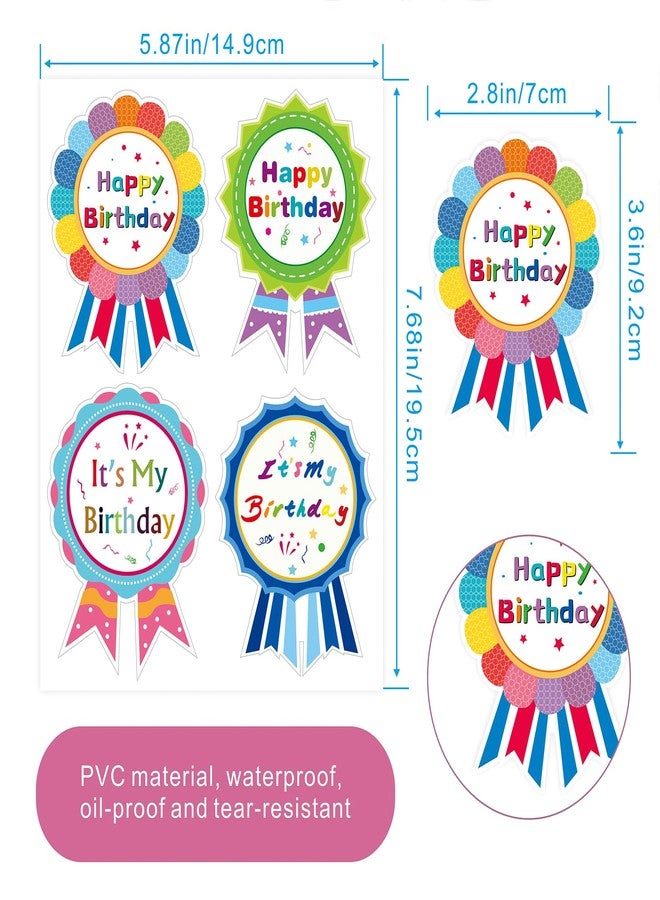KIUKIUO 120 Pcs Happy Birthday Badge Stickers It's My Birthday Stickers for Kids Home Classroom Birthday Party Decoration - Image 3